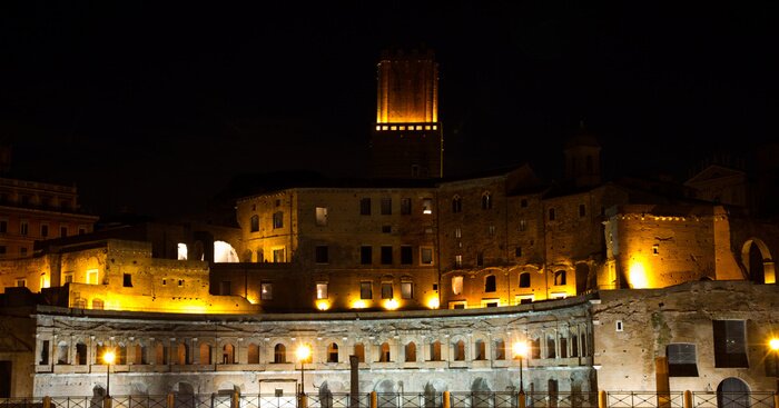 Tableau  Mercati traiano vista notturna