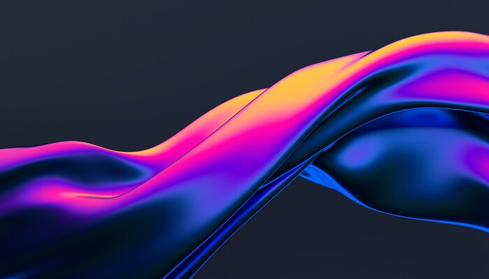 Tableau  Modèle moderne avec vague de couleur 3d