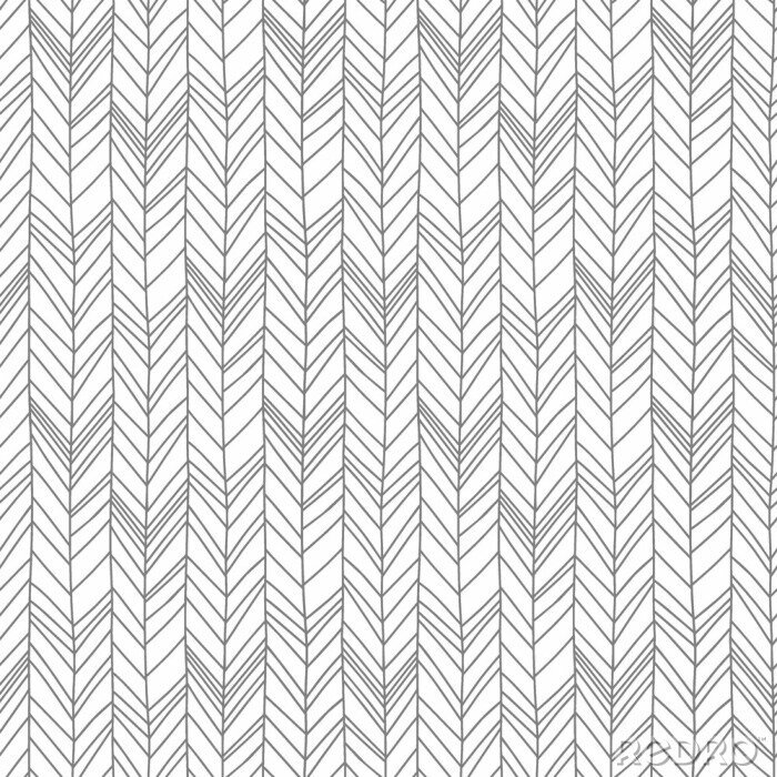 Tableau  Modèle sans couture d'arrière-plan de style scandinave à chevrons