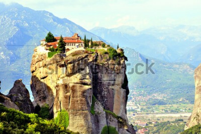 Tableau  Monastères des Météores situées au nord de la Grèce dans la région de Thessalie