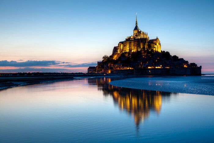 Tableau  Mont Saint Michel illuminé