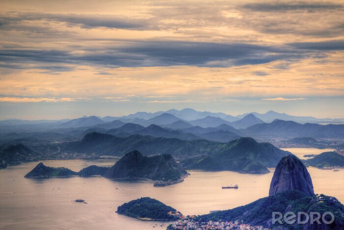 Tableau  Montagnes le soir