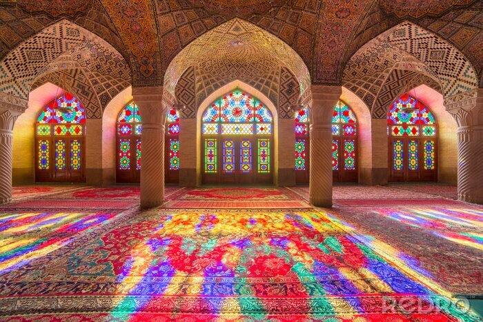 Tableau  Mosquée Nasir Al-Mulk à Shiraz, en Iran, aussi connu sous le nom de Mosquée Rose