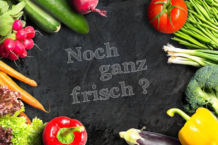 Tableau  Motif avec des légumes sur un fond noir