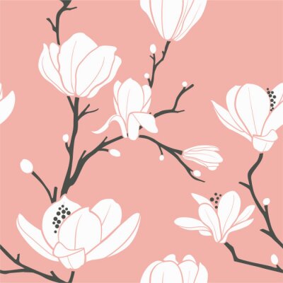 Motif avec un magnolia image graphique