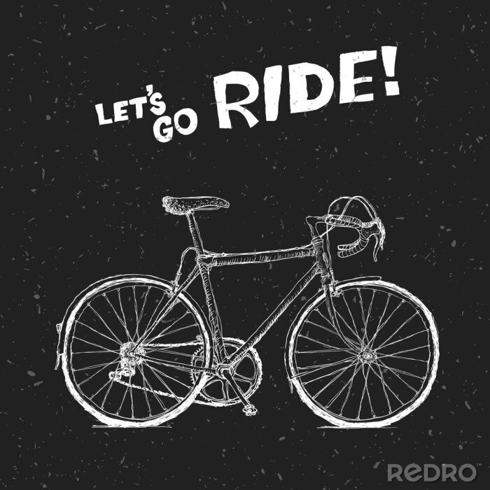 Tableau  Motif blanc et gris avec un vélo