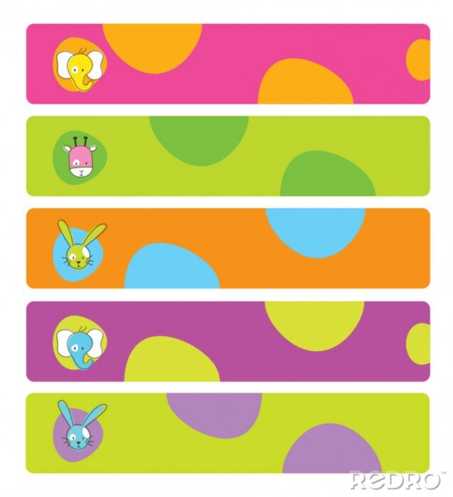 Tableau  Motif coloré avec plusieurs animaux