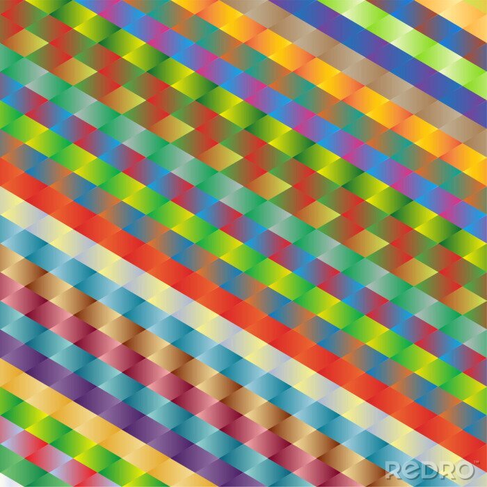 Tableau  motif de fond de losanges colorés