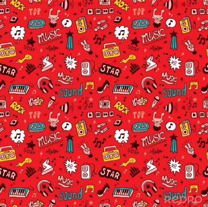 Tableau  motif de la musique sans soudure