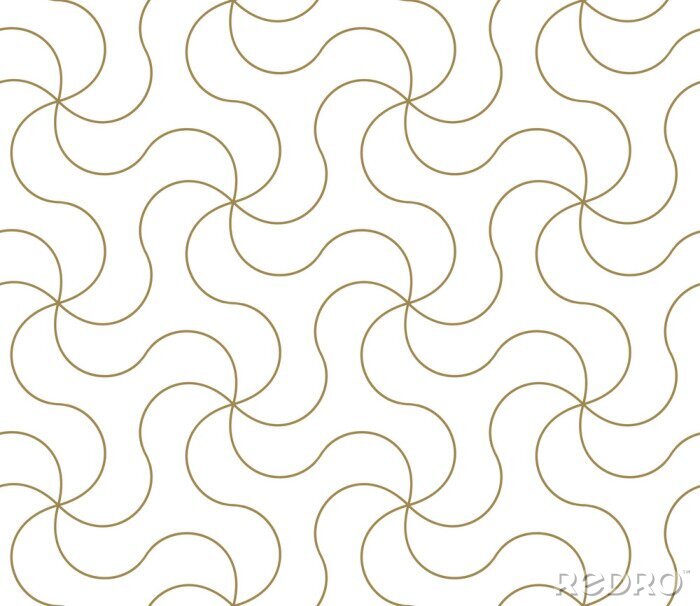 Tableau  Motif délicat de lignes ondulées interconnectées