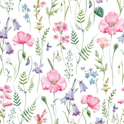 Motif floral aquarelle