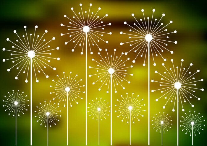 Tableau  Motif graphique avec des pissenlits