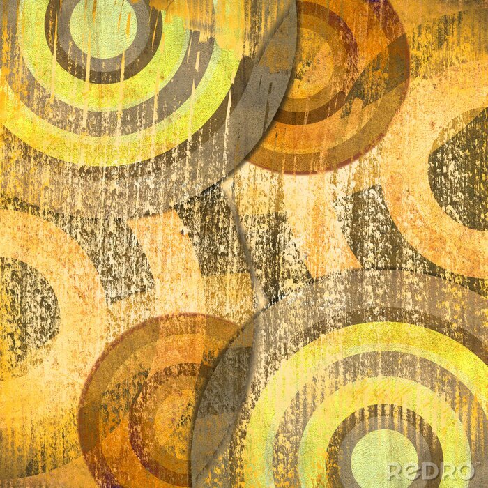 Tableau  Motif rétro texture