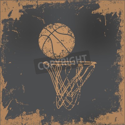 Tableau  Motif sport et basketball