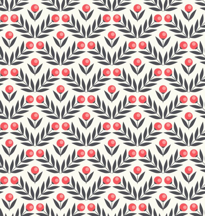 Tableau  Motif transparent avec des fleurs et des feuilles abstraites