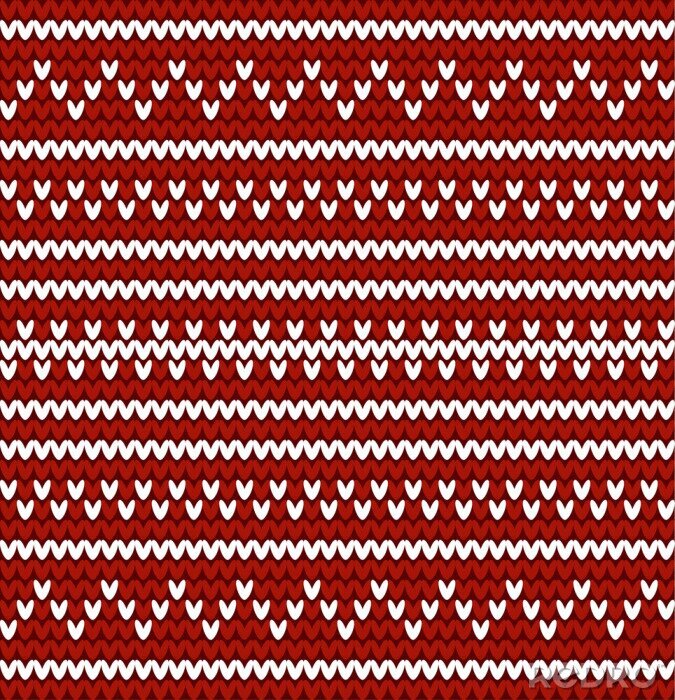 Tableau  Motif tricoté sans couture dans le style nordique