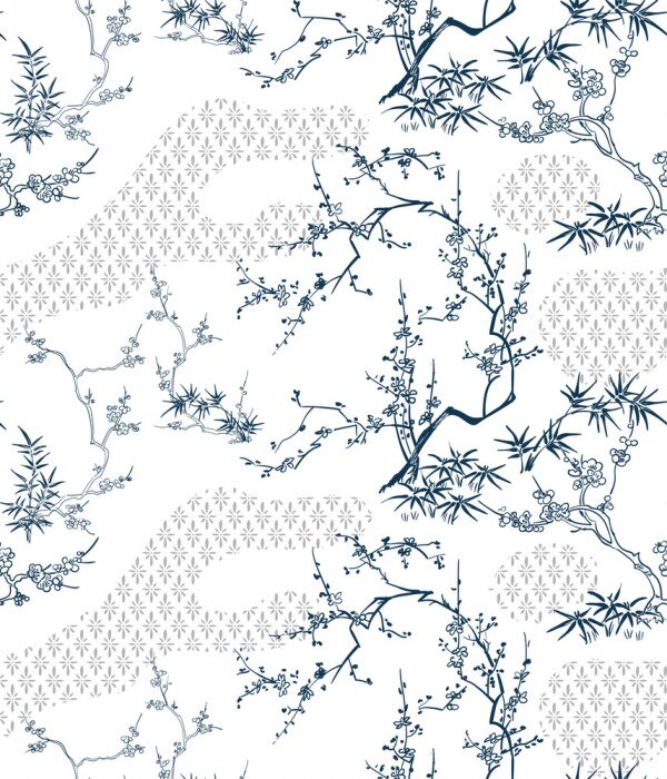 Tableau  Motifs de bambou graphiques