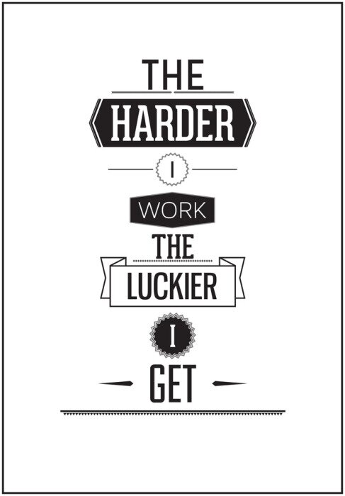 Tableau  Mots de motivation sur le travail acharné