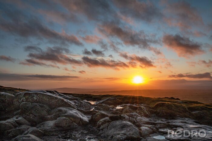 Tableau  Mount Slemish sunset scenes