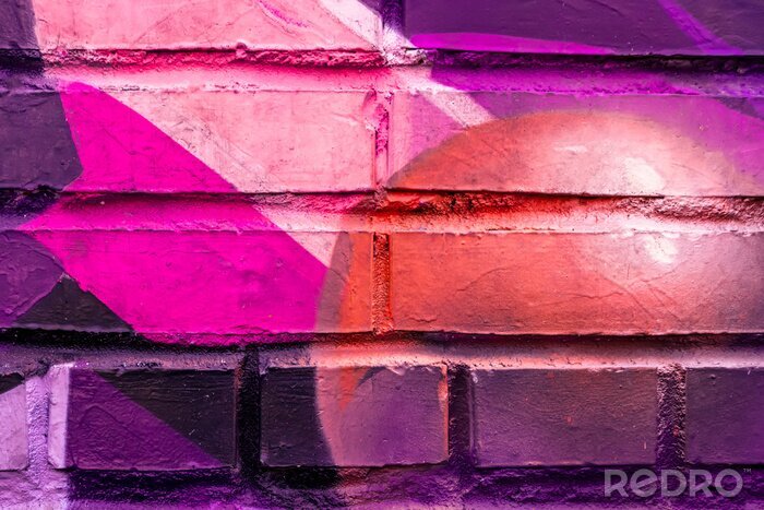 Tableau  Mur de graffiti en couleurs