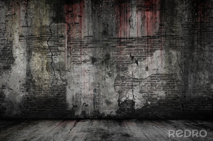 Tableau  Mur sombre avec du sang