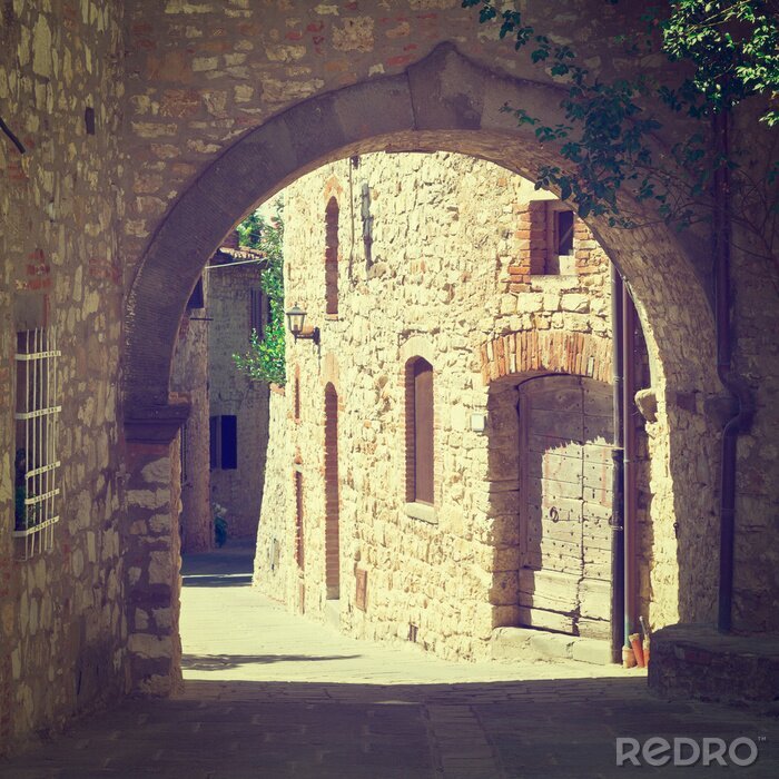 Tableau  Murs médiévaux sous le soleil