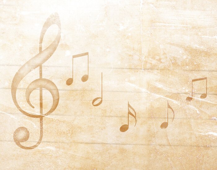 Tableau  musical grunge fond