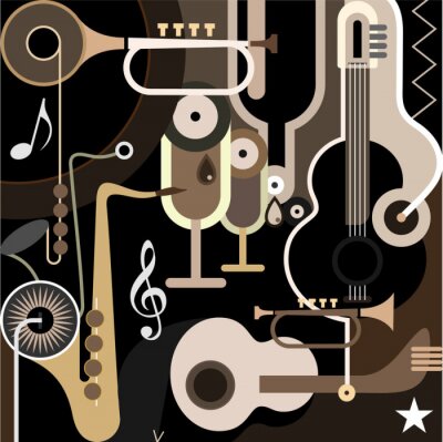 Tableau  Musique de fond - illustration vectorielle abstraite