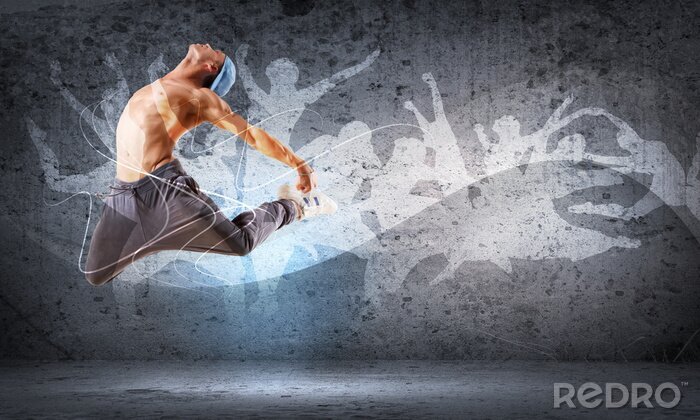 Tableau  Musique hip hop et danseuse