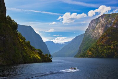 Tableau  Naeroyfjord de Fjord en Norvège - célèbre site UNESCO