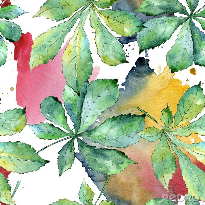 Tableau  Nature avec des feuilles de châtaignier