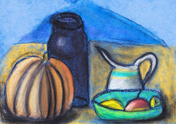 Tableau  Nature morte bleue