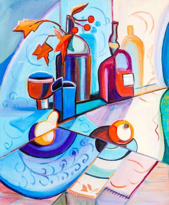 Tableau  Nature morte cubiste