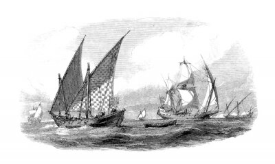 Tableau  Navires méditerranéens - 17e siècle