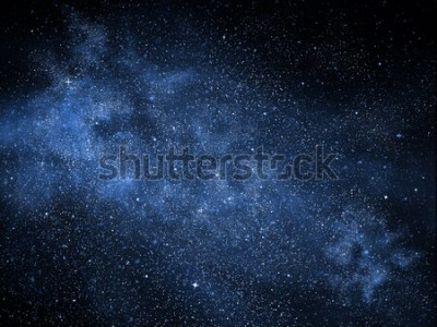 Tableau  Nébuleuse cosmique aux couleurs bleues