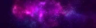 Tableau  Nébuleuse violette avec des étoiles