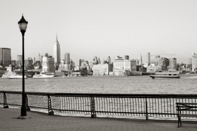 Tableau  New York City du centre-ville de Hoboken front de mer