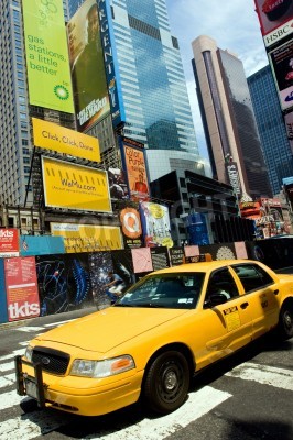 Tableau  New York City, le 12 Août 2007 - Taxi sur Times Square