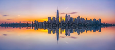 Tableau  New York City Skyline Reflets sur le lee du soleil