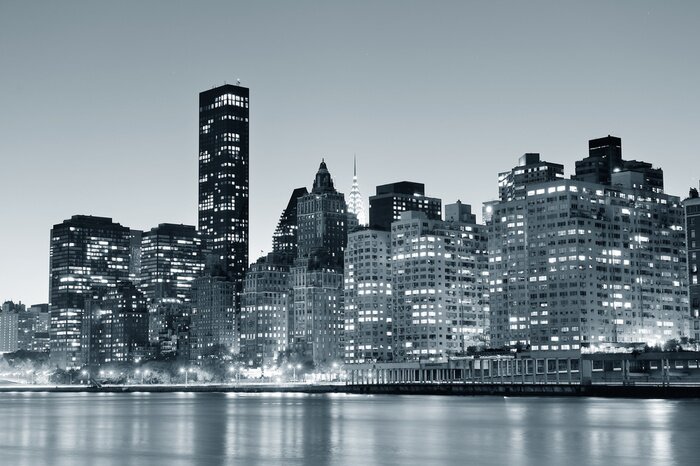 Tableau  New York en noir et blanc