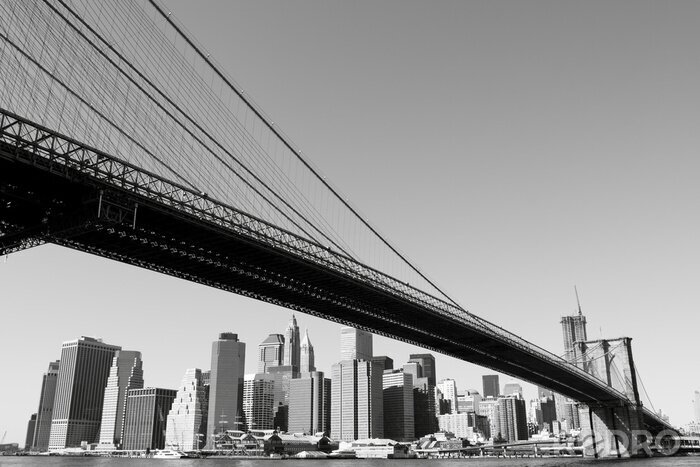 Tableau  New York et le pont de Manhattan