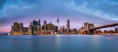Tableau  New York Financial District et le Lower Manhattan, à l'aube
