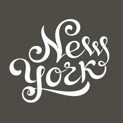 Tableau  New York hand lettering