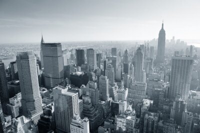 New York le matin noir blanc