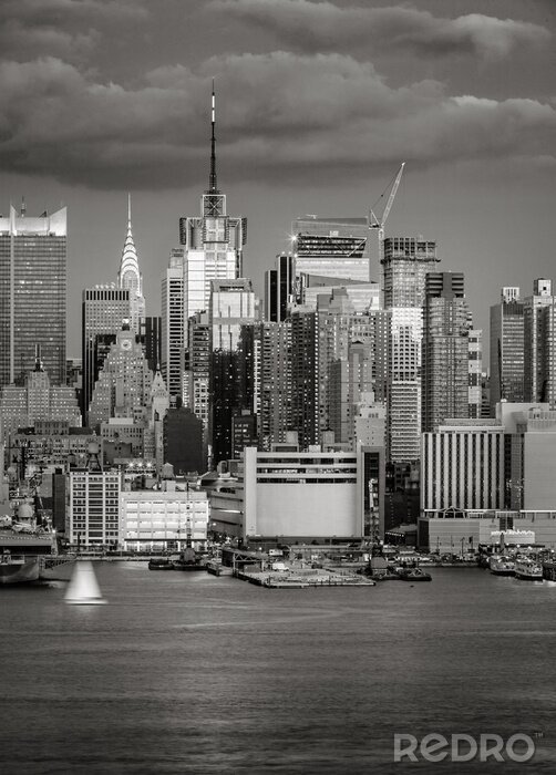 Tableau  New York noir et blanc photo