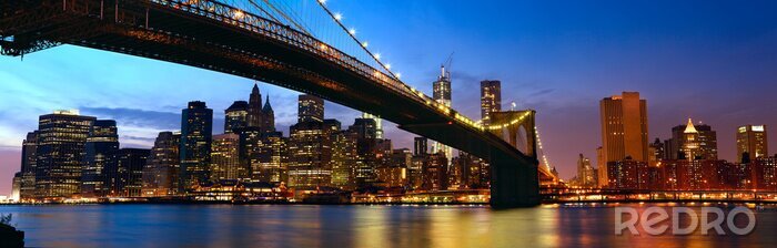 Tableau  New York paysage nocturne