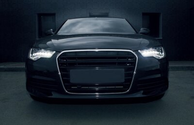 noir puissante voiture de sport