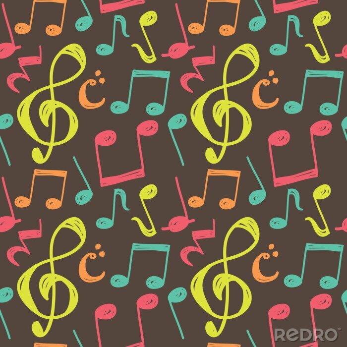 Tableau  note de musique de fond