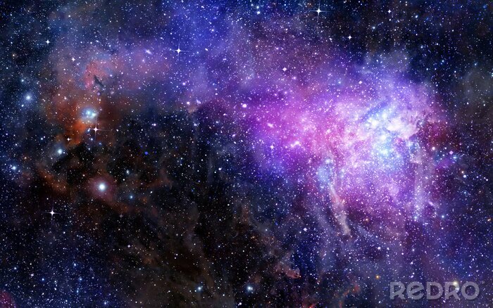 Tableau  Nuage de gaz violet dans la galaxie