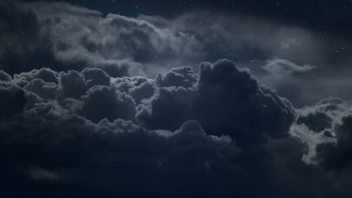 Tableau  Nuages et ciel nocturne